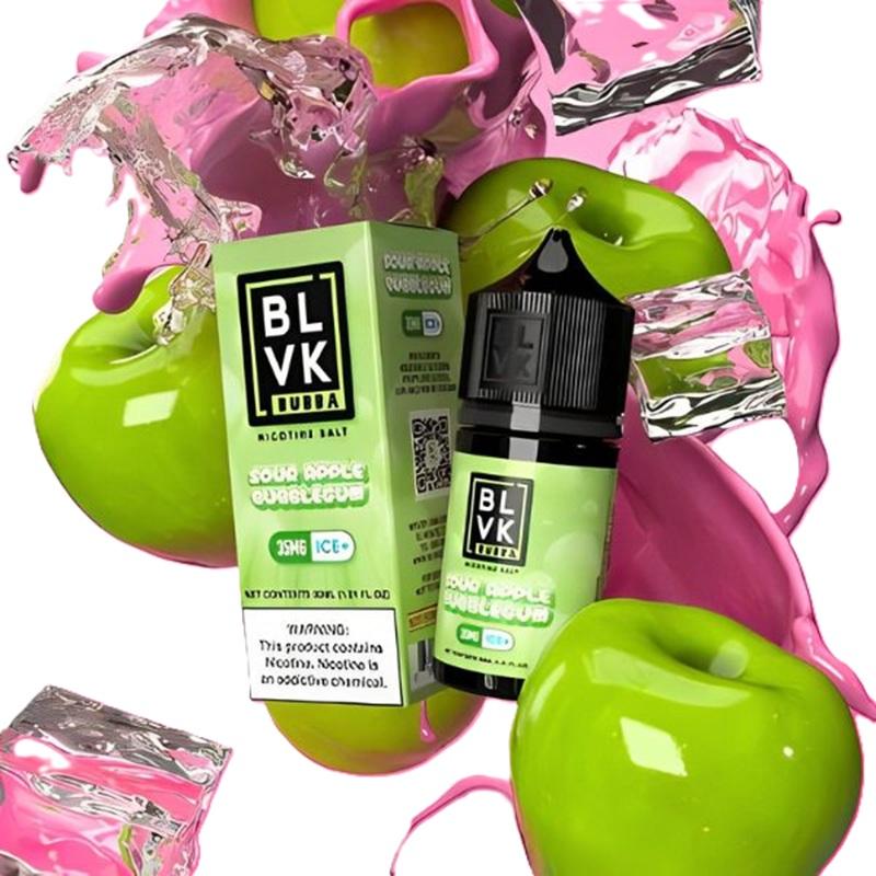 BLVK 30ML SALT BUBBA SOUR APPLE BUBBLEGUM 35MG
