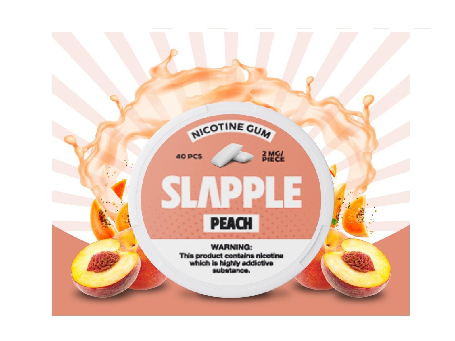 NICOTINE SLAPPLE CHICLETE 2MG PEACH