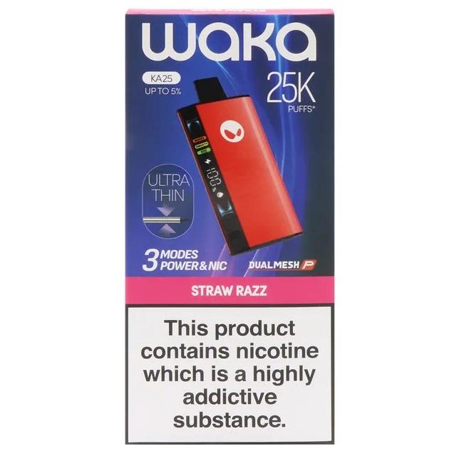 WAKA 25K ULTRA THIN STRAW RAZZ