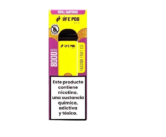 LIFE POD 8K ECO PRO REFILL PASSION FRUIT