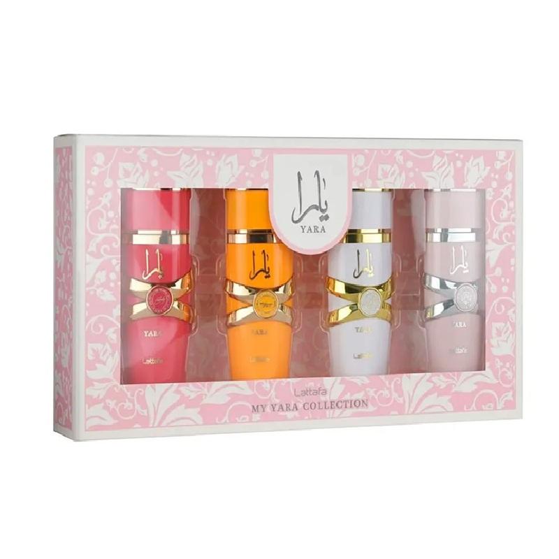 PERFUME KIT LATTAFA YARA ROSA+CANDY+MOI+TOUS 25ML
