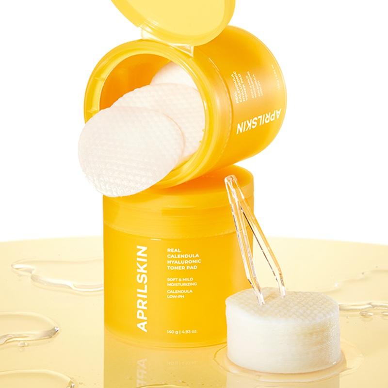 APRILSKIN CALENDULA HYALURONIC TONER PAD