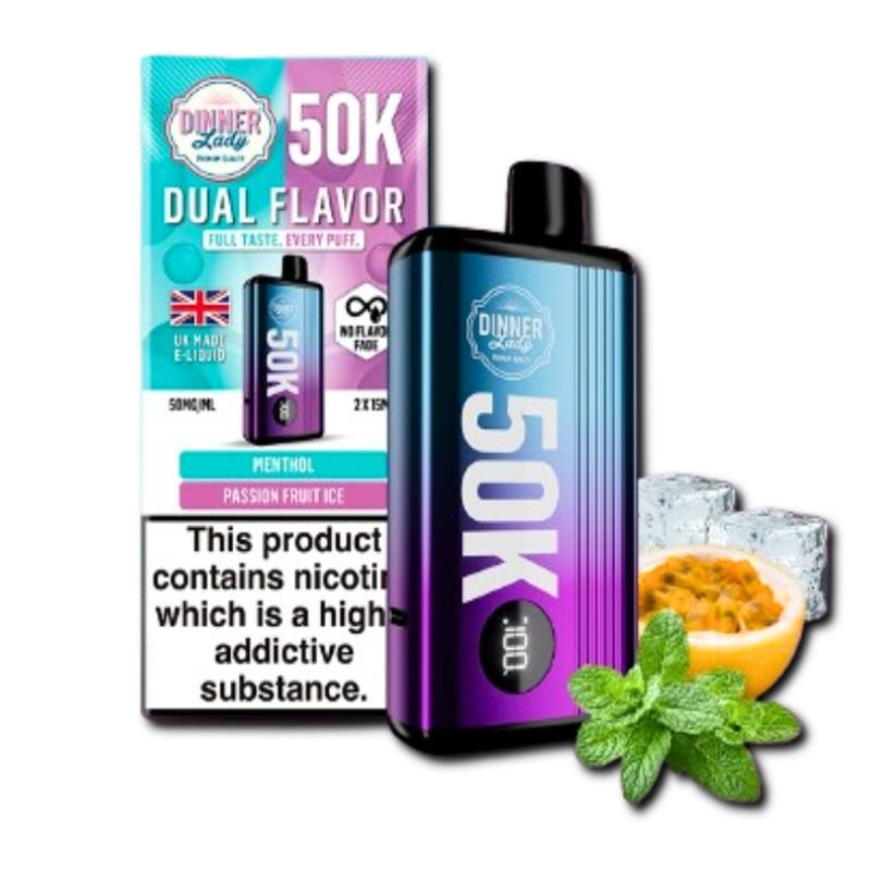 DINNER LADY 50K DUAL MENTHOL PASSION FRUIT ICE
