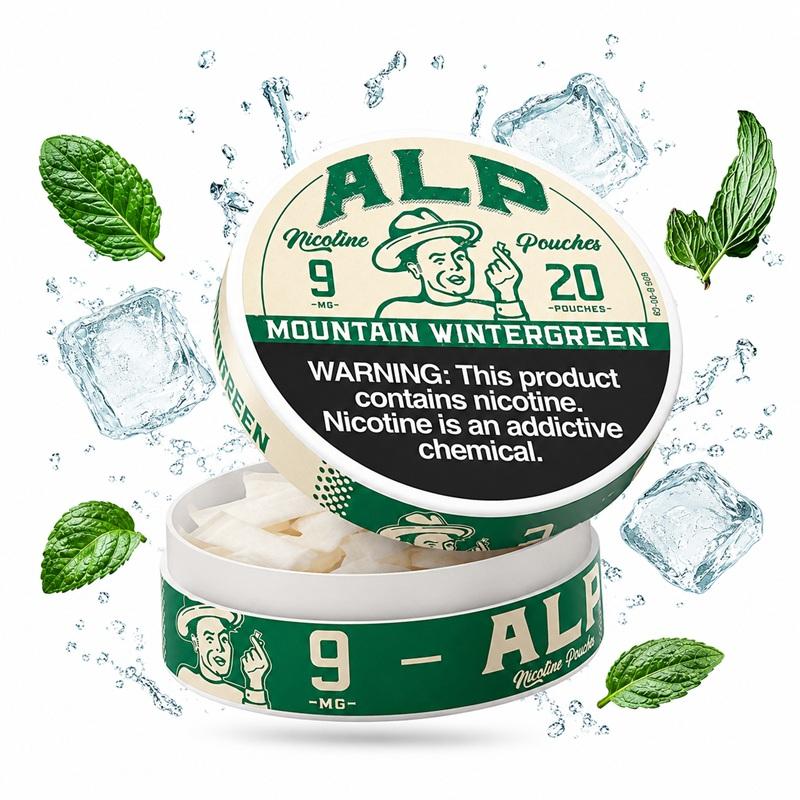 NICOTINE ALP MOUNTAIN WINTERGREEN 9MG