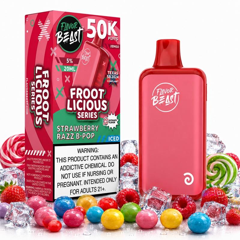 FLAVOR BEST 50K STRAWBERRY RAZZ B POP
