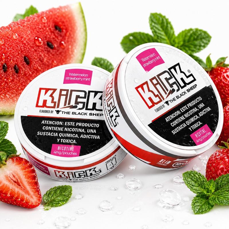 NICOTINE BLACK SHEEP KIGK 4MG WATERM STRAW MINT