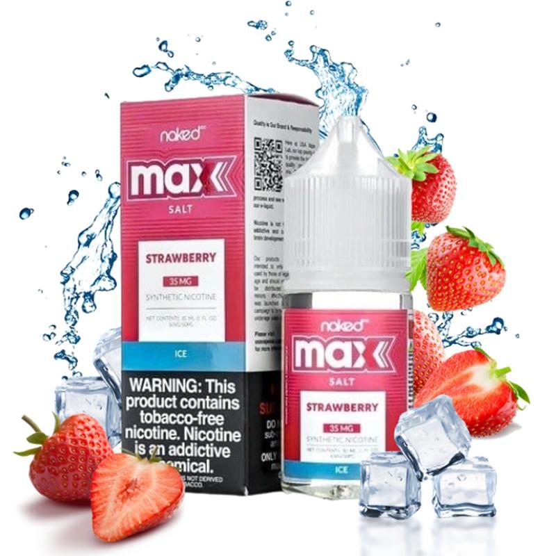 NAKED 30ML SALT MAX STRAWBERRY ICE 35MG