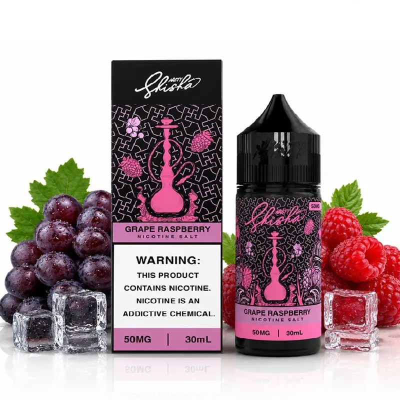 NASTY 30ML SALT SHISHA GRAPE RASPB 50MG