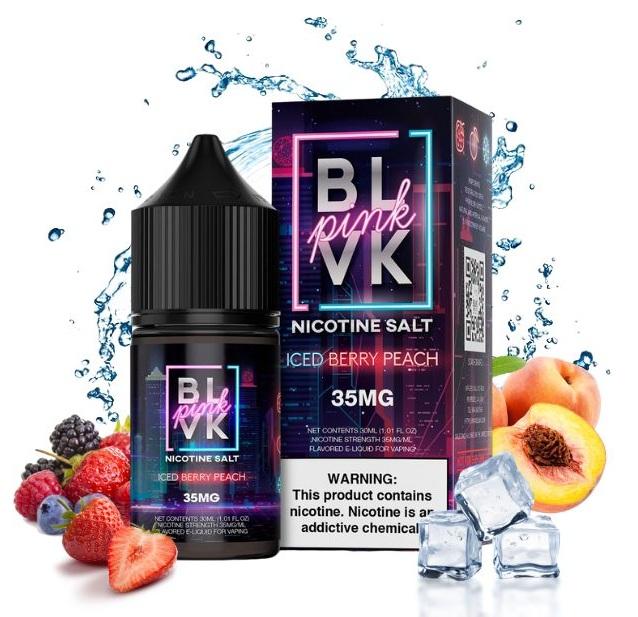 BLVK 30ML SALT PINK BERRY PEACH ICE 35MG